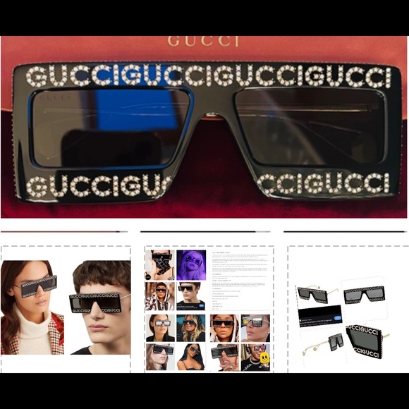 UNISEX GUCCI FROM THE “HOLLYWOOD FOREVER COLLECTION “, CRYSTAL MASK SUNGLASSES